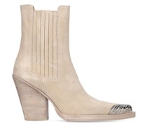 100mm hohe Stiefeletten aus Leder „Dallas“