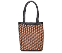 HANDTASCHE AUS HANDGEWEBTEM LEDER „BONITA“