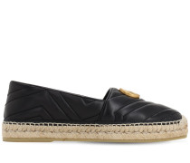 10MM HOHE ESPADRILLES AUS GESTEPPTEM LEDER