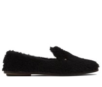 10mm hohe Loafer aus Wolle und Seide „Felia“