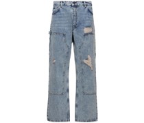 Abgetragene Denim-Carpenter-Jeans