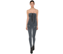 JUMPSUIT AUS STRETCH-WILDLEDER