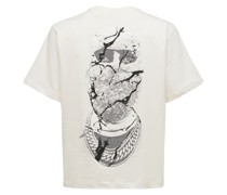 T-Shirt mit Marmordruck