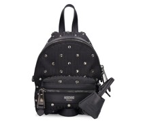Rucksack aus Jacquard mit Logo