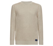 STRICKPULLOVER AUS LEINEN UND BAUMWOLLE