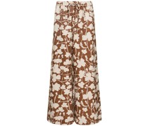 WEITE HOSE AUS WOLLMISCHTWILL MIT DRUCK