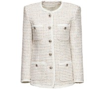 Tweed lurex blazer w/ trim