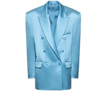 Silk satin oversized blazer jacket