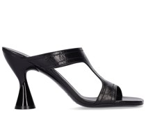 95Mm hohe Sandalen aus glänzendem Leder „Nadia“