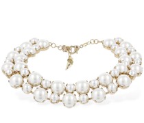 Halsband mit Perlenimitat „Perla“