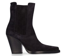 100mm hohe Stiefeletten aus Leder „Dallas“