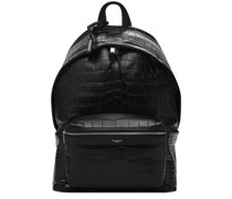 RUCKSACK AUS LEDER MIT KROKODILLEDERPRÄGUNG