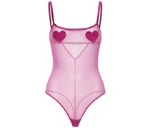 Mesh-Body mit Herzmuster „Novelty“