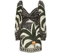Minikleid mit Druck „Atardecer Tropical“