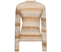 Cezza striped acrylic blend sweater