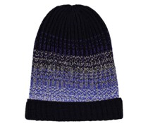 Degradé wool knit beanie hat
