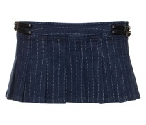 Ren pleated cotton mini skirt