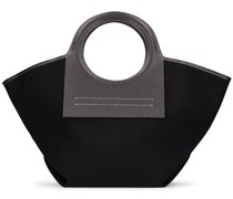 Tote aus Baumwollcanvas und Narbleder „Cala S“