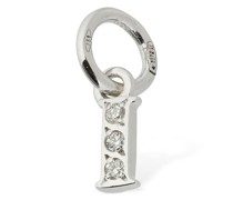 18 KARAT WEISSGOLD-ANHÄNGER MIT DIAMANT „I“
