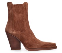 100mm hohe Stiefeletten aus Leder „Dallas“