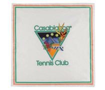 SCHAL AUS SEIDENTWILL MIT TENNIS CLUB-MOTIV