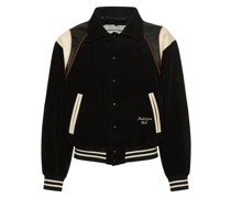 COLLEGEJACKE AUS BAUMWOLLE UND LEDER