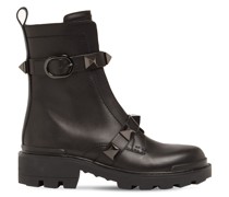 40MM HOHE STIEFELETTEN AUS LEDER