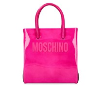 HANDTASCHE AUS LACKLEDER MIT LOGO
