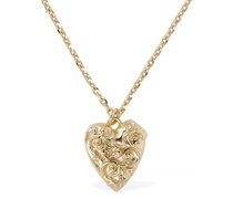 Medium Arabesque heart charm necklace