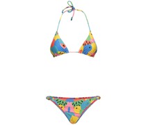 Bedruckter Triangel-Bikini „Scrunchie“