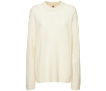 Pullover aus Wollmix mit Zopfmuster „Verbier“