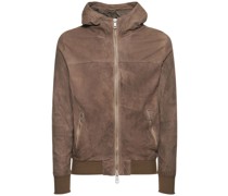 KAPUZENJACKE AUS LEDER