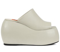 100mm hohe Plateauschuhe aus Leder „Bubble“