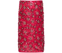 Sequined viscose midi skirt