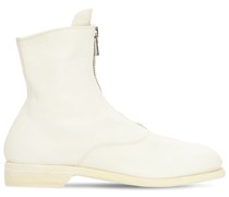 20mm hohe Stiefeletten aus Leder „210“