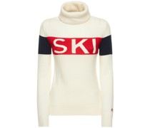 STRICKPULLOVER AUS WOLLE MIT SKI-INTARSIE