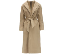 BELTED COTTON BLEND TRENCH COAT