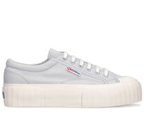 40mm flache, gestreifte Plateau-Sneakers