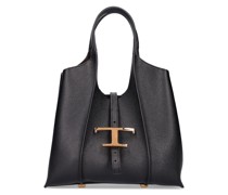 Mini T leather tote bag