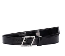 Strass & leather belt