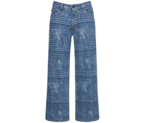 26CM BEDRUCKTE JEANS AUS BAUMWOLLDENIM