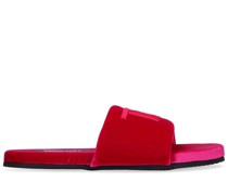 10mm hohe Sandalen aus Samt