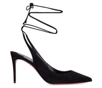 85mm hohe Pumps aus Leder und Wildleder „Kate“