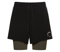 2-in-1 Trainingsshorts aus Technostoff