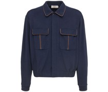 Sommerliche Hemdjacke aus Baumwolle und Leinen