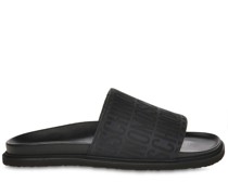 Logo jacquard slide sandals
