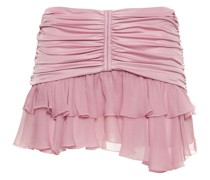 LEICHTER MINIROCK AUS JERSEY & CHIFFON