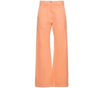 JEANS AUS BAUMWOLLDENIM MIT WEITEM BEIN