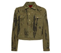 Printed cotton denim jacket