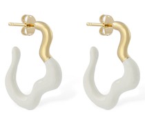 Zweifarbige, emaillierte Ohrringe „Squiggle“